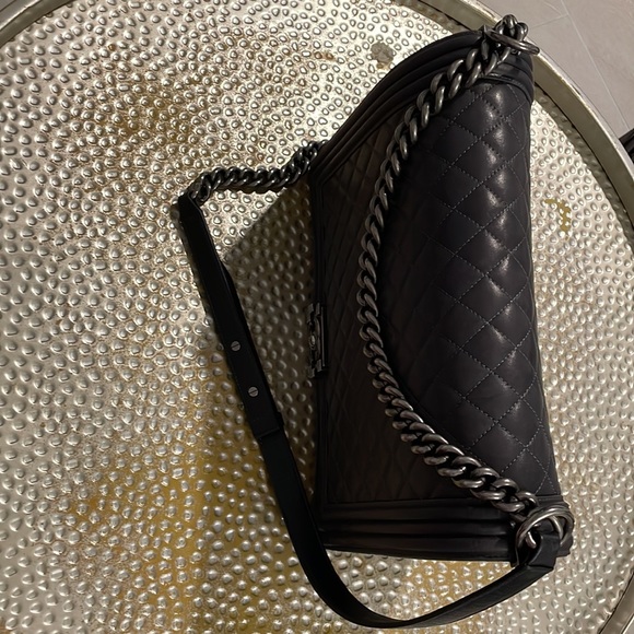 COPY - Authentic Chanel Large Quilted Caviar Boy Bag Purse - Picture 5 of 17